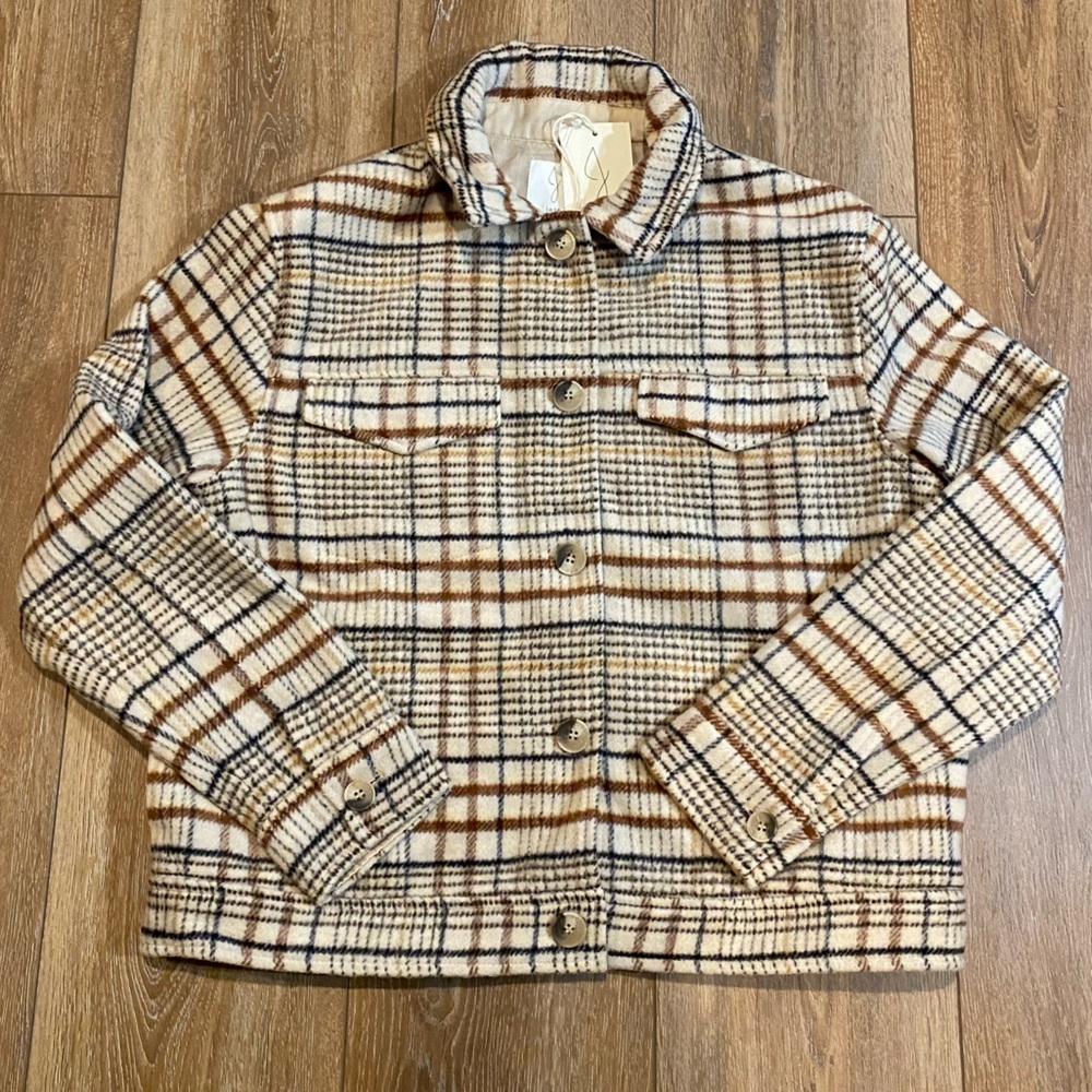 NWT Women’s Plaid Shacket Joie Size Medium